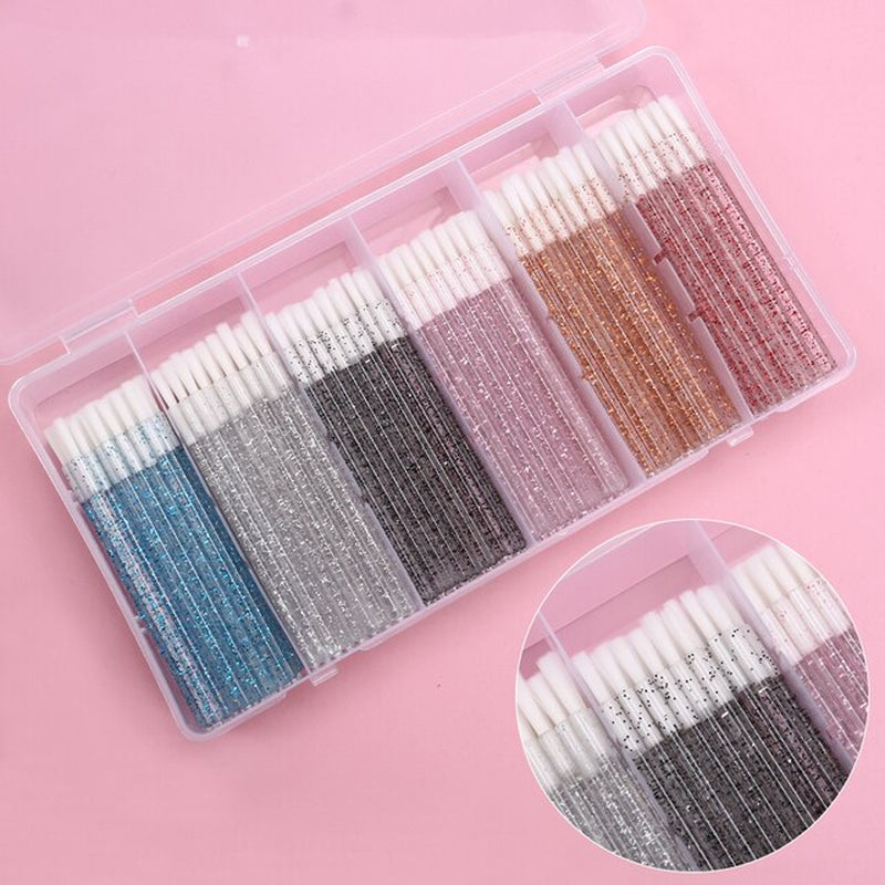 Eyelash Extension Set with Box Lashes Micro Brush Tape Glue Ring Eye Pad Disposable Mascara Applicator Eyelashes Tool