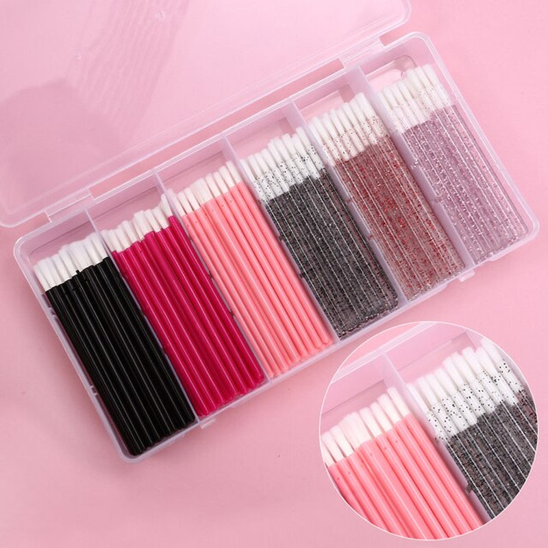 Eyelash Extension Set with Box Lashes Micro Brush Tape Glue Ring Eye Pad Disposable Mascara Applicator Eyelashes Tool