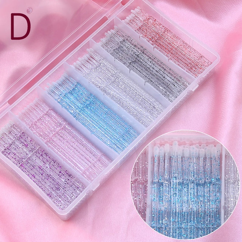 Eyelash Extension Set with Box Lashes Micro Brush Tape Glue Ring Eye Pad Disposable Mascara Applicator Eyelashes Tool
