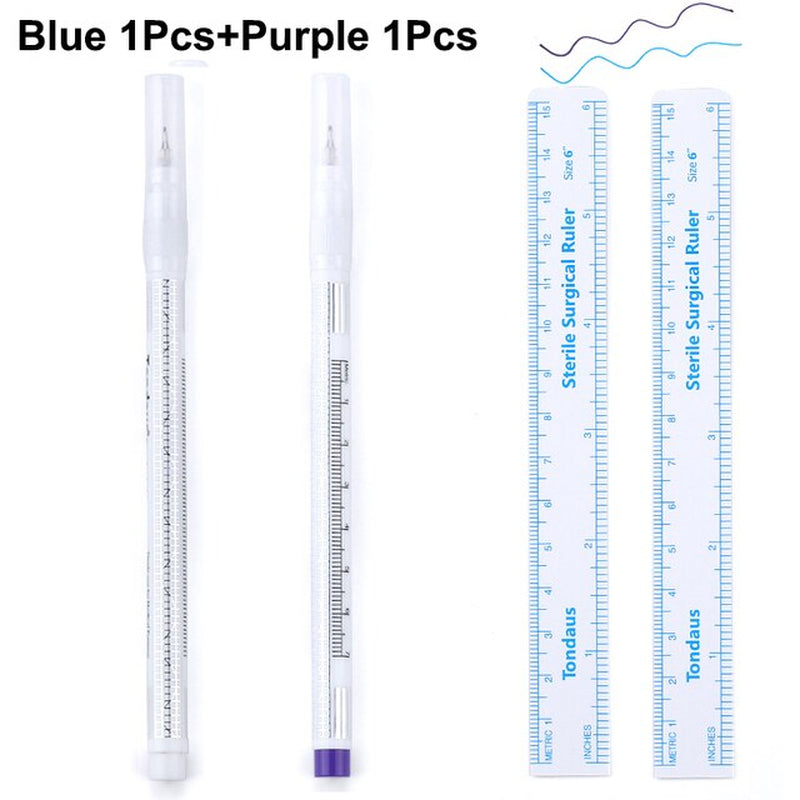 Skin Marker Pen Sterile Beauty Eyelash Extension Fixed Point Marker Pen Skin Positioning Marker for Tattoo Eyelash Grafting Tool