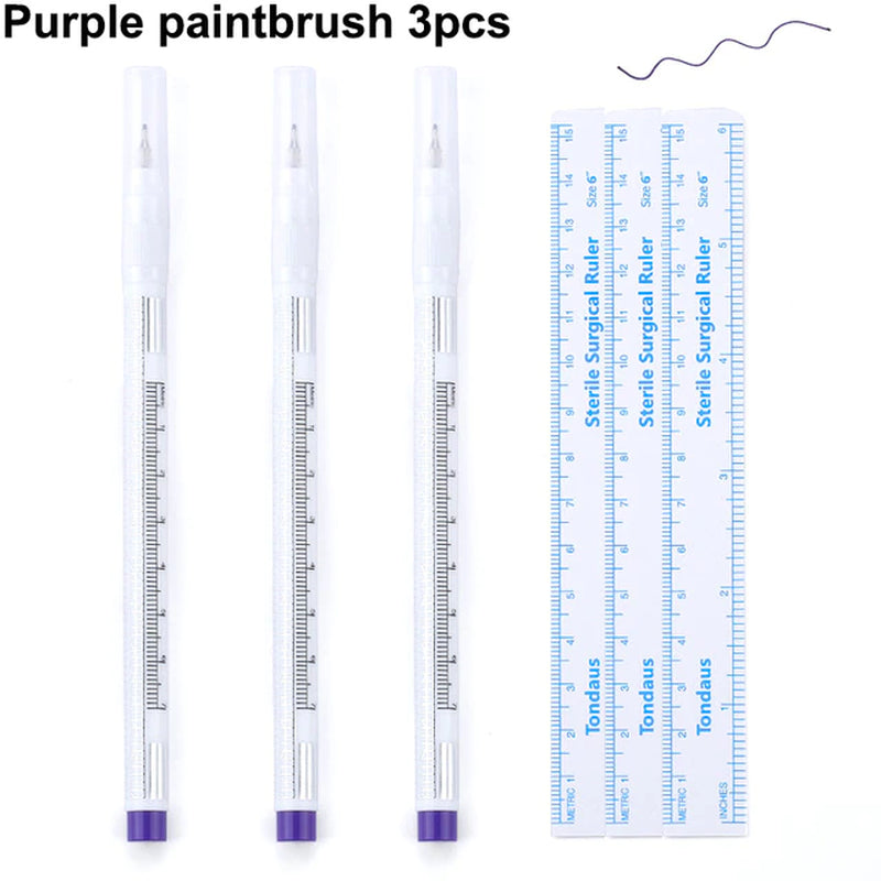 Skin Marker Pen Sterile Beauty Eyelash Extension Fixed Point Marker Pen Skin Positioning Marker for Tattoo Eyelash Grafting Tool
