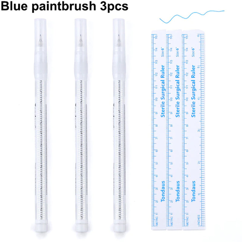 Skin Marker Pen Sterile Beauty Eyelash Extension Fixed Point Marker Pen Skin Positioning Marker for Tattoo Eyelash Grafting Tool