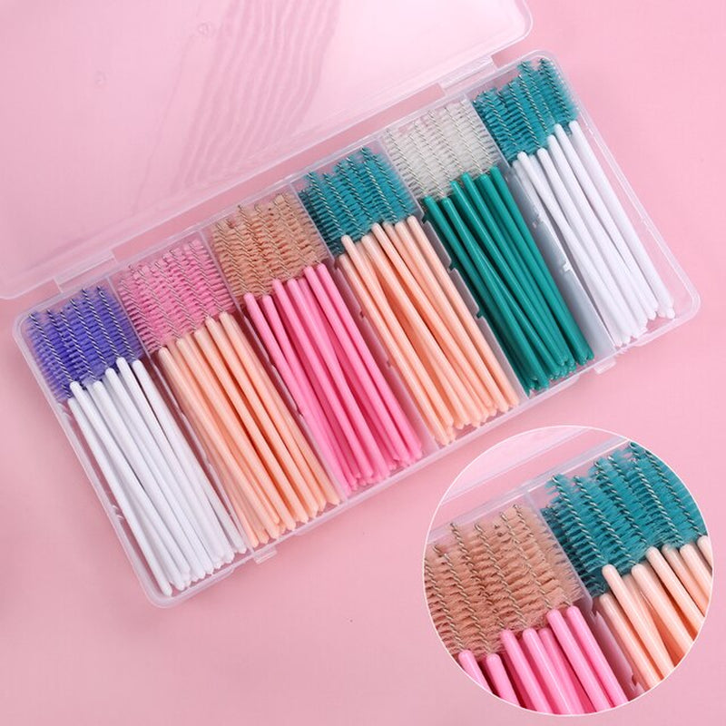 Eyelash Extension Set with Box Lashes Micro Brush Tape Glue Ring Eye Pad Disposable Mascara Applicator Eyelashes Tool