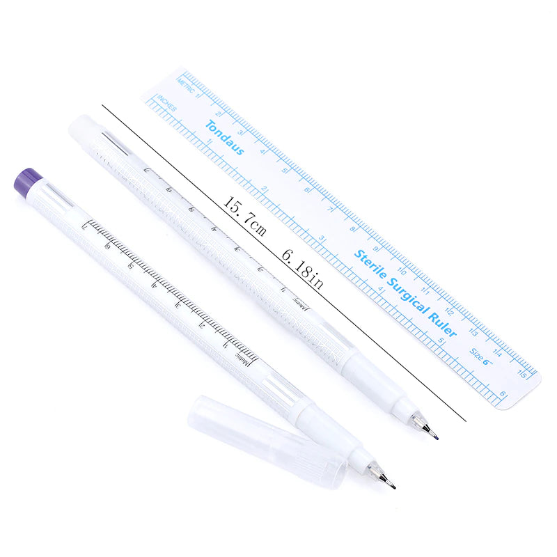 Skin Marker Pen Sterile Beauty Eyelash Extension Fixed Point Marker Pen Skin Positioning Marker for Tattoo Eyelash Grafting Tool