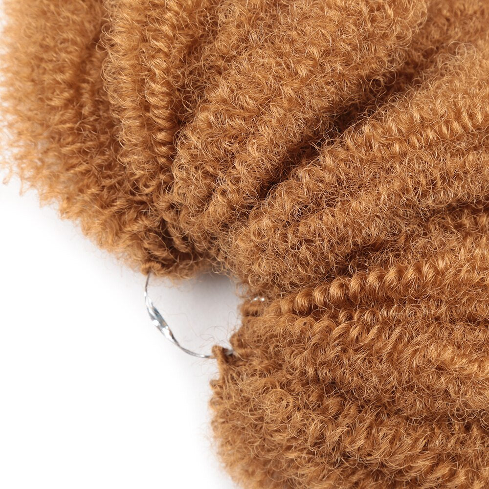8Inch Afro Kinky Bulk Synthetic Marley Braids Twist Braiding Hair Crochet Hair Extensions Soft Curly Hair